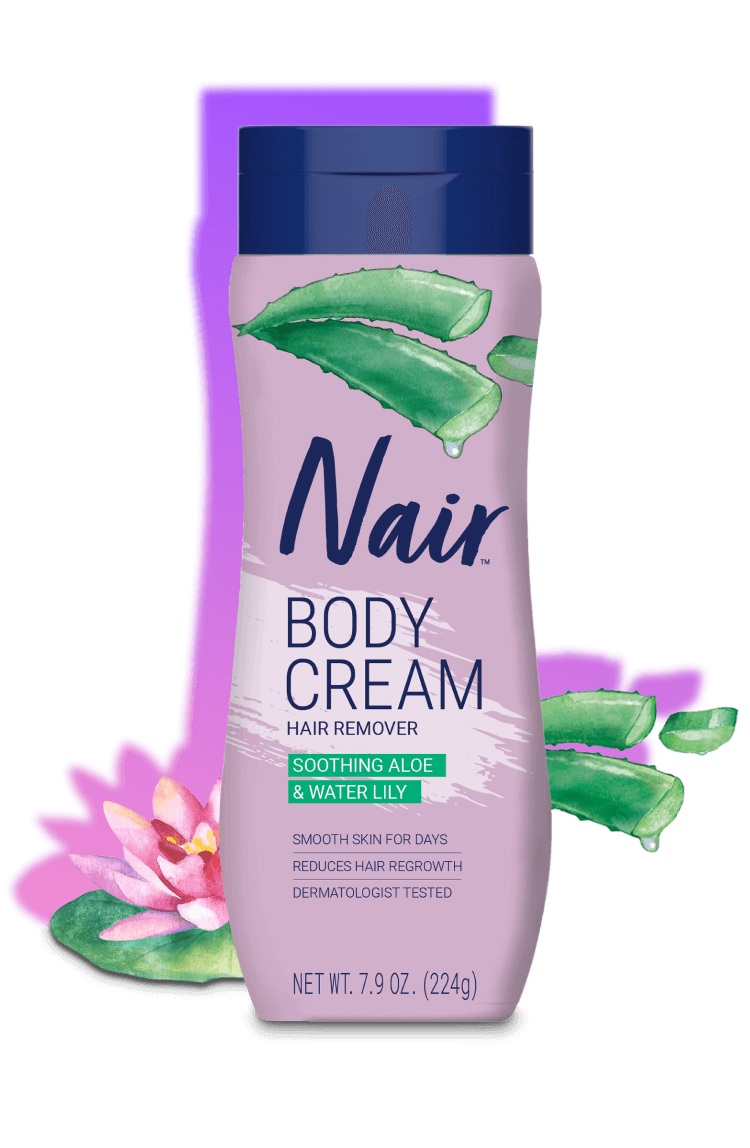 Nair™ Aloe & Water Lily Scent Body Cream | Body Hair Remover | Nair™